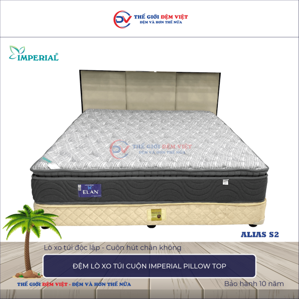 Đệm lò xo túi cuộn Elan IMPERIAL PILLOW TOP 1